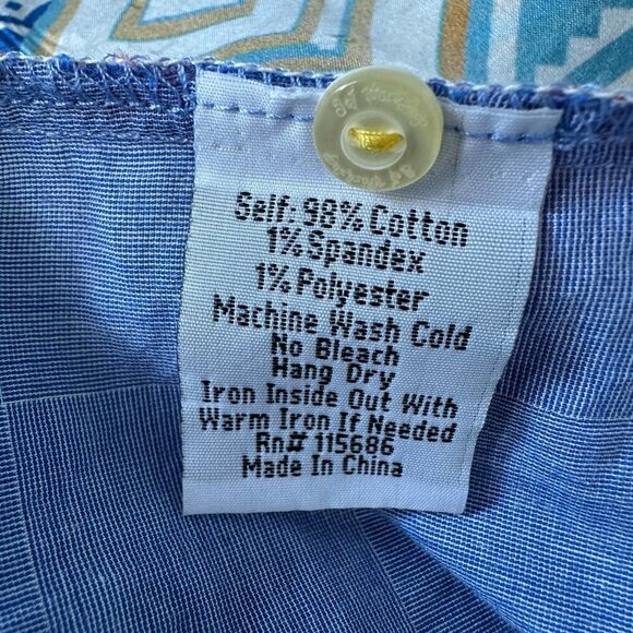 3J Workshop Johnny Was Tunic Top XS Blue Floral Butterflies - Picture 11 of 12